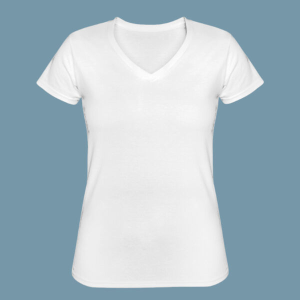 Playera Dama: Algodón Peinado Cuello V Miniatura